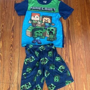 Minecraft Kids Pajama Set - Blue and Green